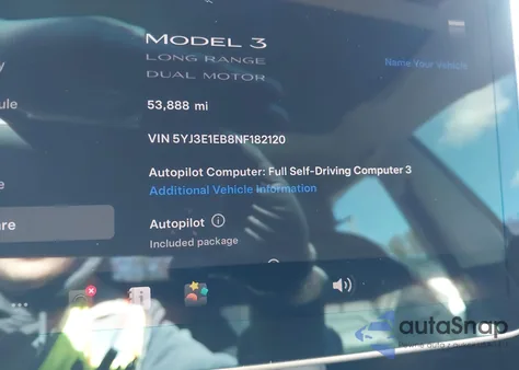 2022 Tesla Model 3 Long Range Dual Motor All-Wheel Drive из США, поврежденный, VIN 5YJ3E1EB8NF182120